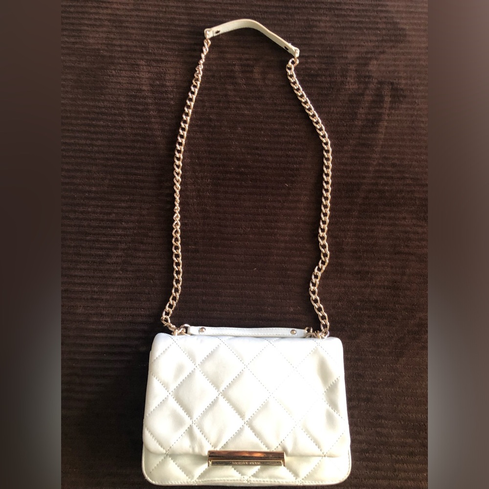 Kate Spade New York White Quilted Chain Strap Shoulder Bag